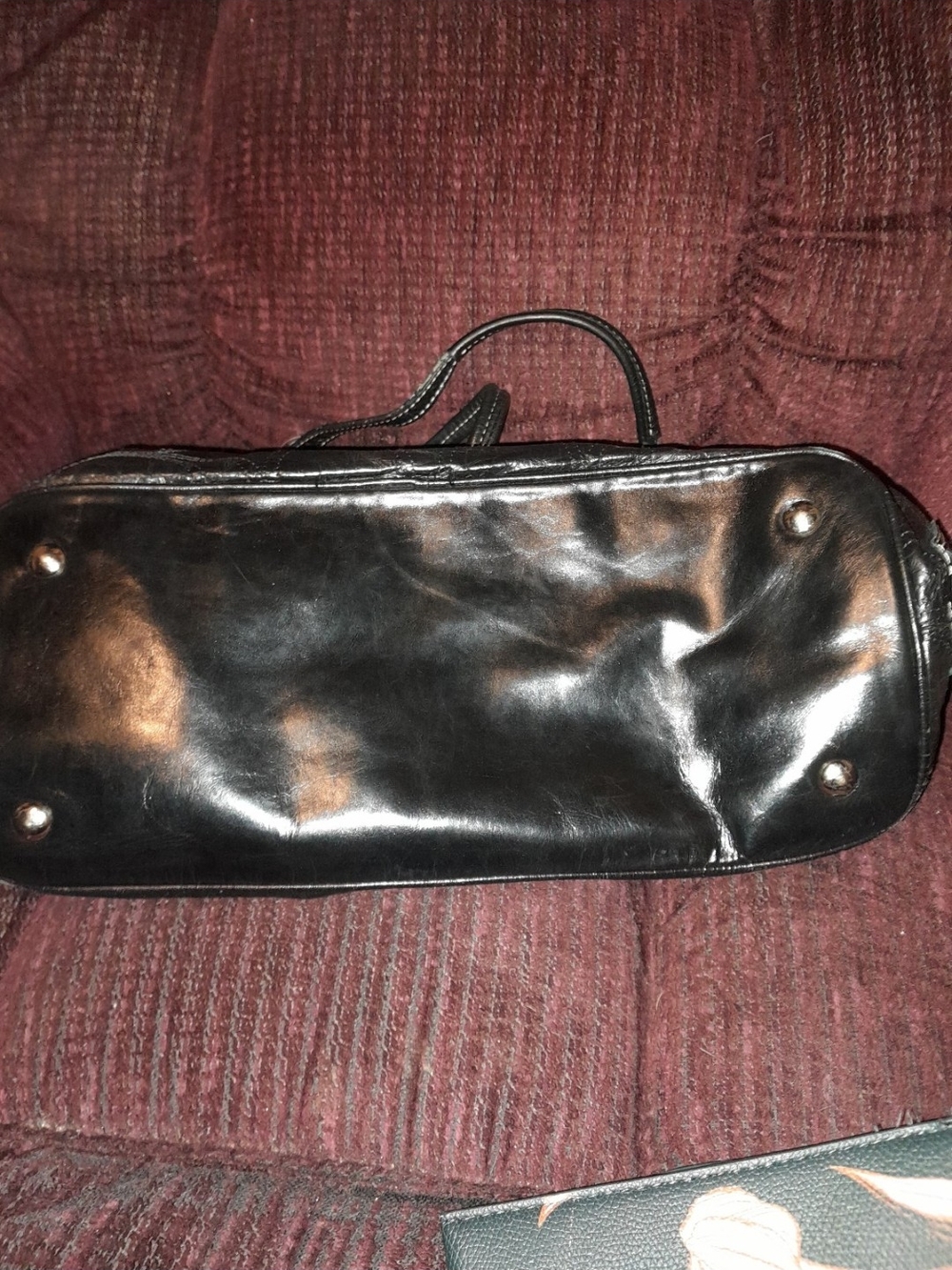 COACH Black Leather Shoulder Tote Bag - Picture 2 of 5